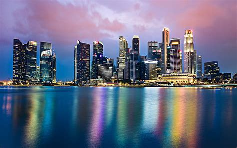 4k Descarga Gratis Singapur Paisajes Urbanos Horizonte Edificios