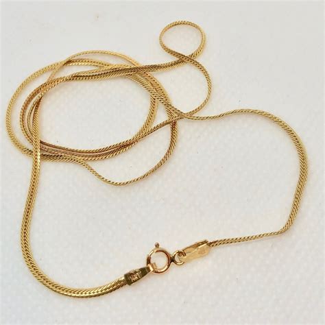 Italian 14k Gold Foxtail Chain 20 Necklace 10017c