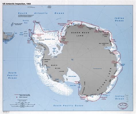 Large Detailed Map Of Antarctica Antarctic Region