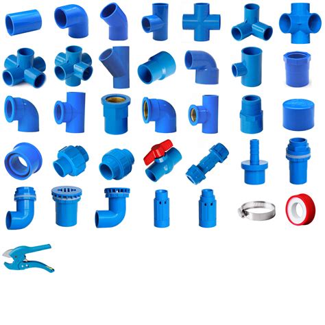 Blue Pvc 25mm Id Pressure Pipe Fittings Metric Solvent Weld Various Parts Ebay