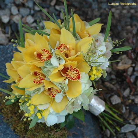 Bouquet Bridal Yellow Orchid Bouquets