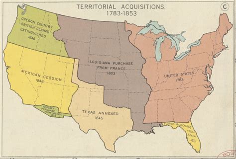 Territorial Acquisitions 1783 1853 Norman B Leventhal Map