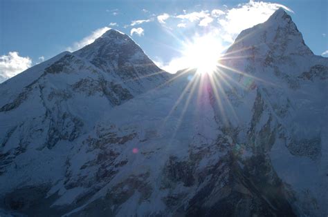 Sun Rise over Everest Mountain Photography Background | Mountain ...