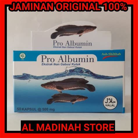 Pro Albumin 50 Kapsul Ekstrak Ikan Gabus / Ikan Kutuk Pro Al bumin