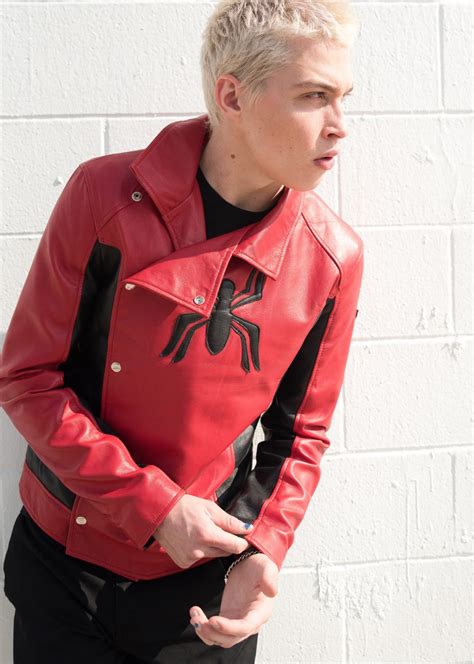 Mens Spider Man Last Stand Leather Jacket Black And Red Lucajackets