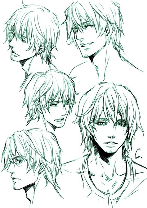 How to draw anime boy eyes and hair. SHIBUE's deviantART Gallery | Manga hair, Male face drawing, Manga drawing