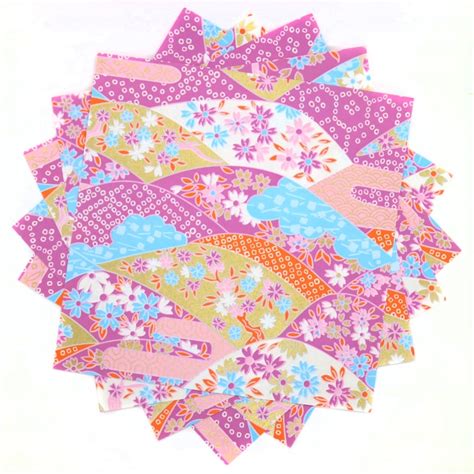 Japanese Yuzen Chiyogami Washi Paper Pastel Fan Print With Etsy