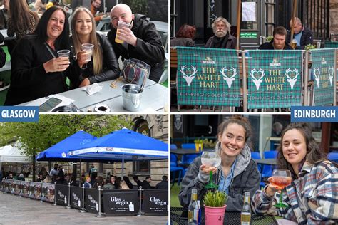 Thirsty Scots Enjoy First Pints In Months As Beer Gardens Reopen The