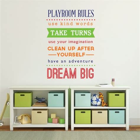 Playroom Rules Sign Childrens Wall Art Kids Room Decor Etsy