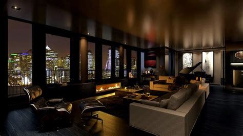 Hd Penthouse Apartment Fireplace Screensaver City Lights At Night