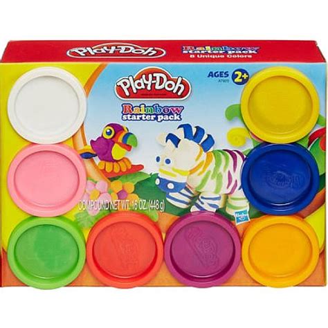 Play Doh Rainbow Starter Pack With 8 Cans Of Play Doh 16 Oz Walmart