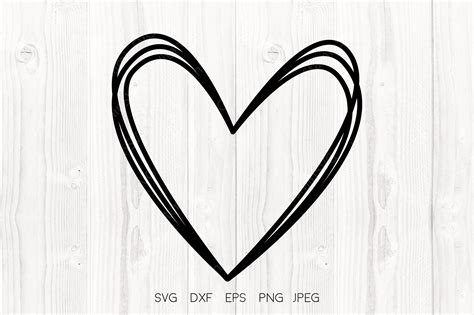Sketch Heart Svg Scribble Heart Svg Va Graphic By Vitaminsvg