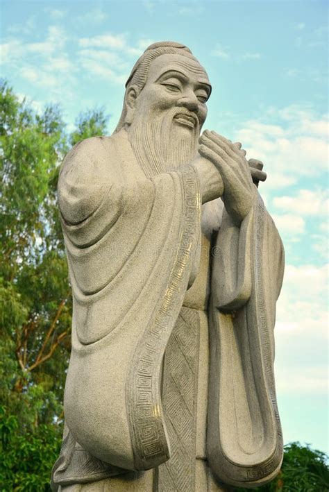 Chinese Garden Confucius Statue Inside Rizal Park In Manila