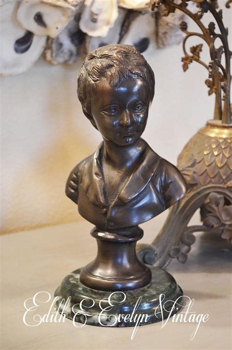 Sale Vintage Bronze Houdon Boy Bust Statue Etsy Bust Statue Statue