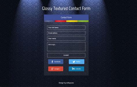 Glossy Textured Contact Form Responsive Widget Template By W3layouts