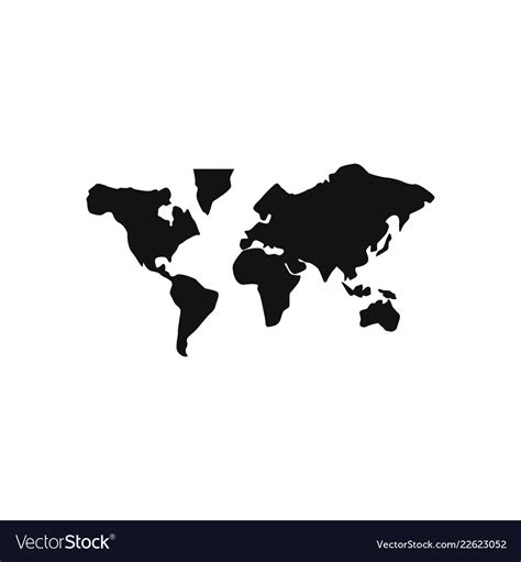 World Map Icon Royalty Free Vector Image Vectorstock