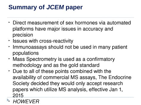 Sex Hormone Measurement How Evolving Technology Has Improved Test Accuracy Precision And