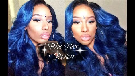 Off center middle part wig size: *SYNTHETIC WIG* $30 ROYAL BLUE SYNTHETIC LACE WIG ...