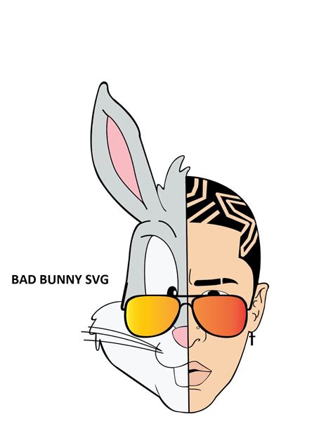 Bad Bunny Layered Svg Etsy