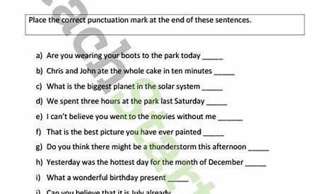 Punctuation Worksheet Pack - Upper Years Teaching Resource