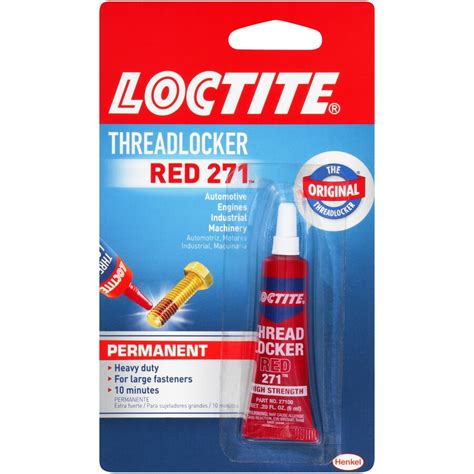 Loctite Threadlocker Red Fl Oz Hardware Red Multipurpose