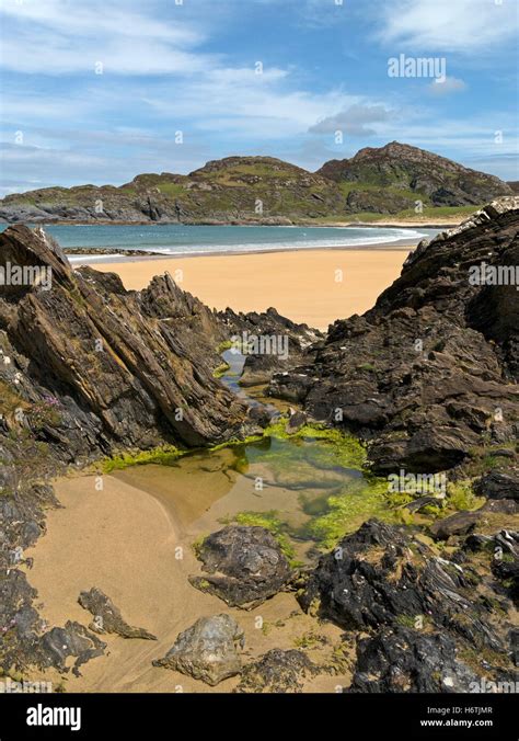 Rocks And Sands Of Kiloran Bay Beach Hebridean Island Of Colonsay