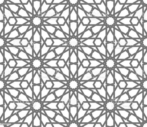 Islamic Seamless Vector Pattern Geometric Ornaments Based On