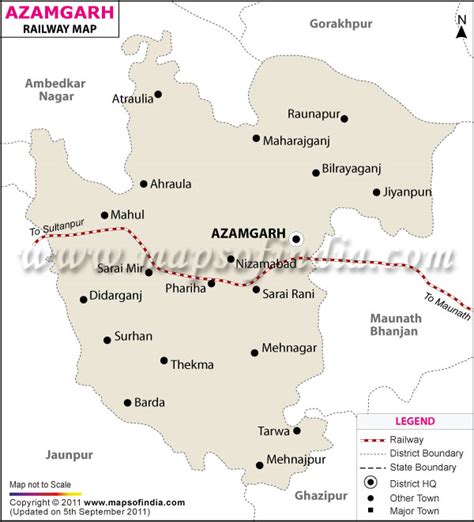 Azamgarh Railway Map 