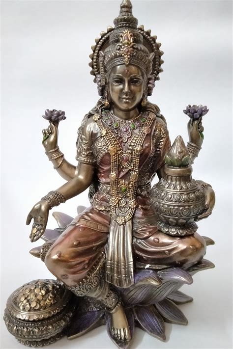 Goddess Lakshmi Statue Hindu Goddess Of Money Wealth Etsy