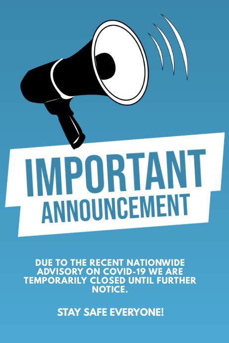 Important Announcement Flyer Template Postermywall