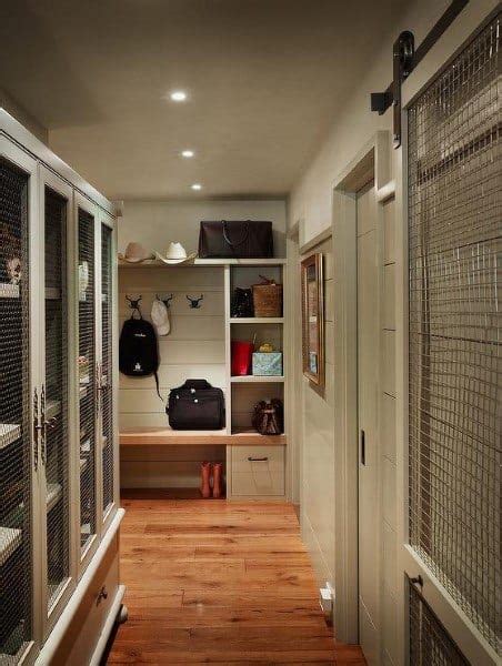 There are three options to meet your cabinetry needs: Top 70 Best Mudroom Ideas - Secondary Entryway Designs