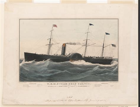 Usm Steam Ship Baltic Collins Line Builders Hull By Brown And Bell