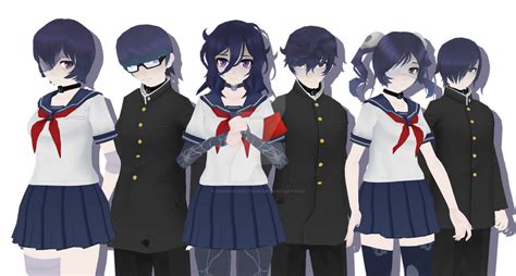 Mmd Yandere Simulator Occult Club Members Dl By Frenchfriestsun On