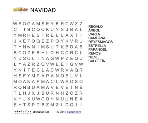 Sopa De Letras De Navidad