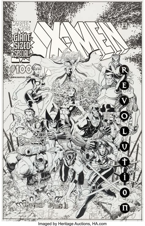 Arthur Adams X Men 100 Cover Original Art Marvel 2000 Lot