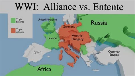 Wwi Alliance Map World War One Part 1 Pinterest Art Wwi And Maps