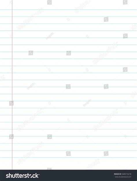 Blank Lined Paper Texture Notepad Stock Vector Royalty Free 548315218