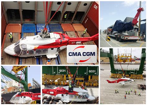 Cma Cgm Loaded Their First Break Bulk Helicopter From India Clc