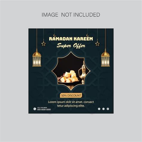 Premium Vector Vector Ramadan Kareem With Ketupat Social Media Post