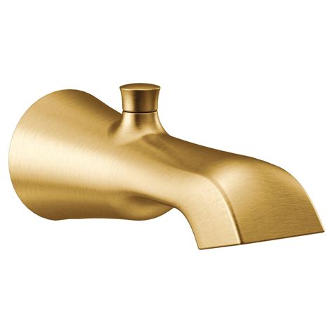 Moen Flara Diverter 8125 Inch Tub Spout With Slip Fit Connection In Brushed Gold The Home