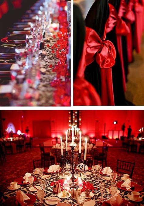 Red Black And White Wedding Decorations