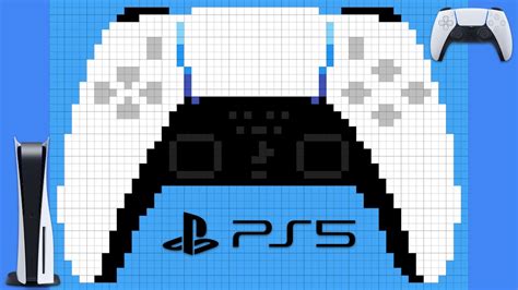 Ps5 Controller Pixel Art With Grid Youtube