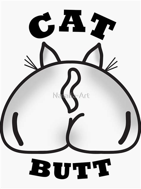 Kitten Cat Butt Sticker For Sale By Natalia Art Redbubble