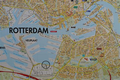 City map of rotterdam, zuid holland, netherlands, europe. Nieuwe Maas Map