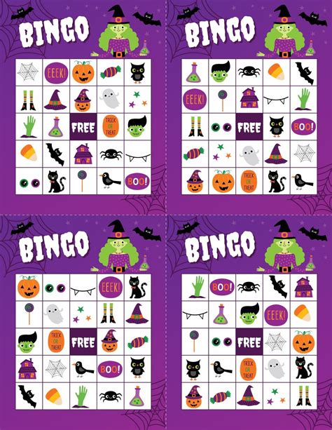 Free Printable Halloween Bingo Cards Halloween Bingo Printable