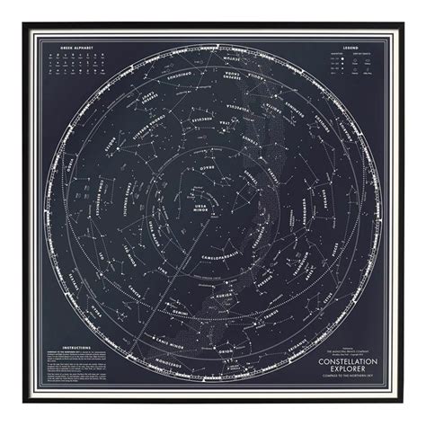 Constellation Explorer Northern Hemisphere Star Chart Print Chairish