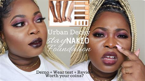 New Urban Decay Stay Naked Foundation Hr Wear Test Dark Shade Wy Youtube