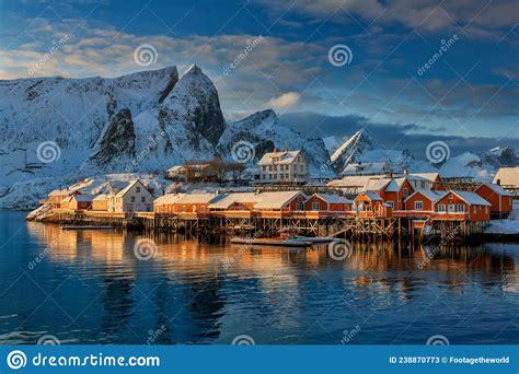 Epic Winter Seascape From Norway Shot At Sunrise With Dynamic Sky And