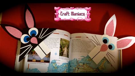 More images for how to make a bunny corner bookmark » Craft Maniacs 9: Bunny Bookmarks - YouTube