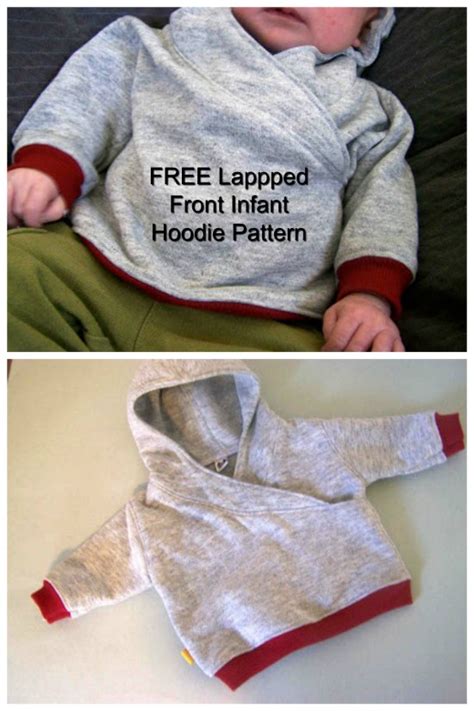 Lapped Front Baby Hoodie 0 3 Months Free Sewing Pattern Sew